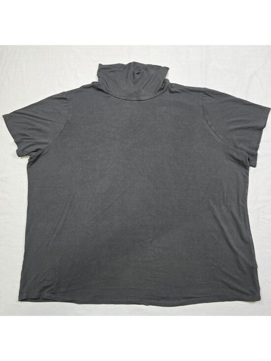 Lauren Ralph Lauren Tops - Lauren Ralph Lauren Womens 3X Short Sleeve Black Mock Neck Shirt Top Minimalist